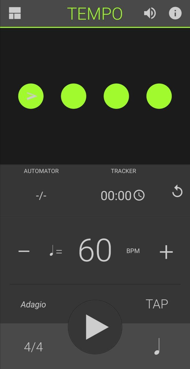 Метроном-приложение для смартфона Tempo